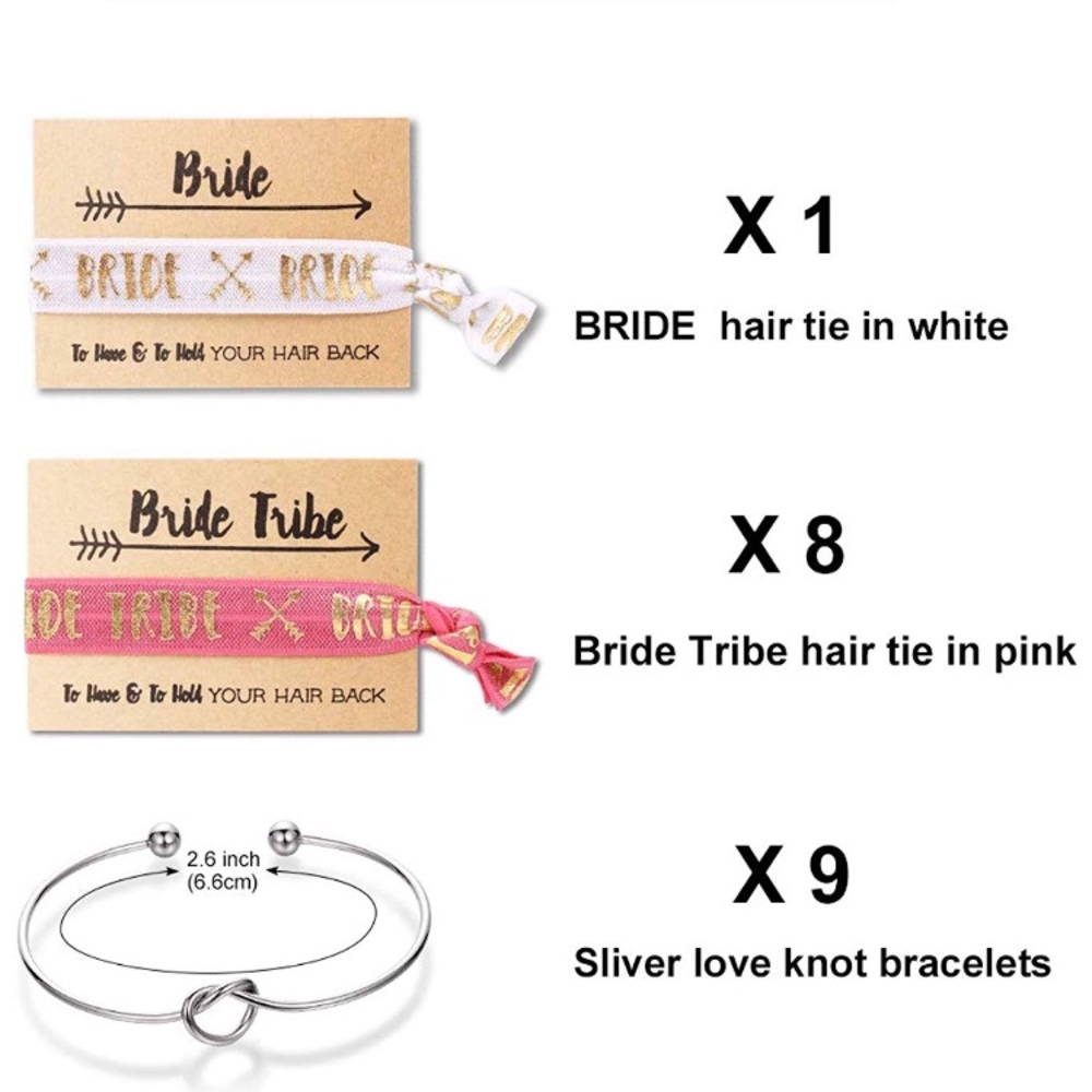 👰 BRIDE TRIBE SILVER BACHELORETTE BRACELETS *NEW*